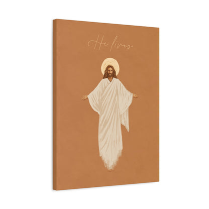 "He Lives" Matte Stretched Canvas Print