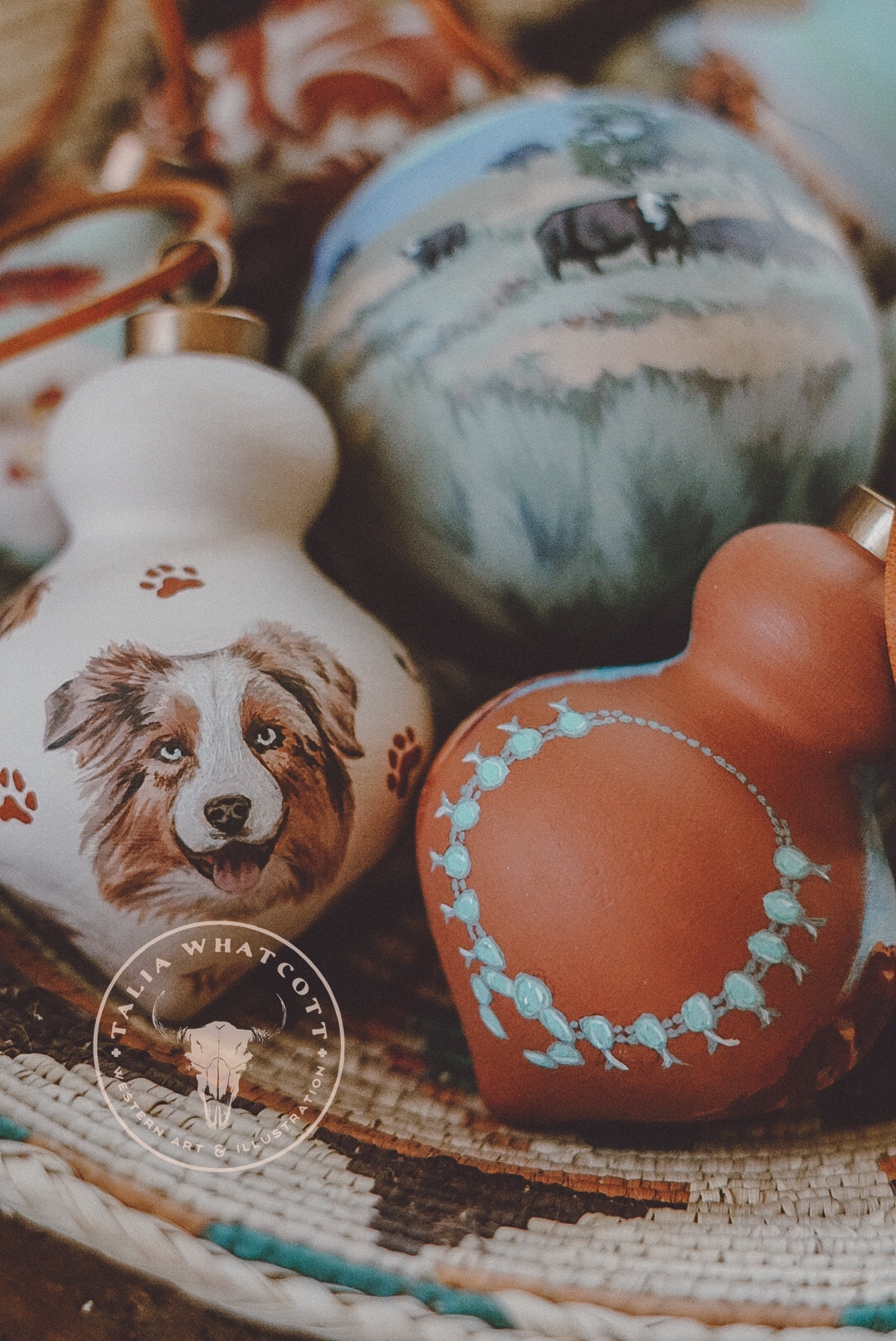 Red Rock Squash Ceramic Ornament