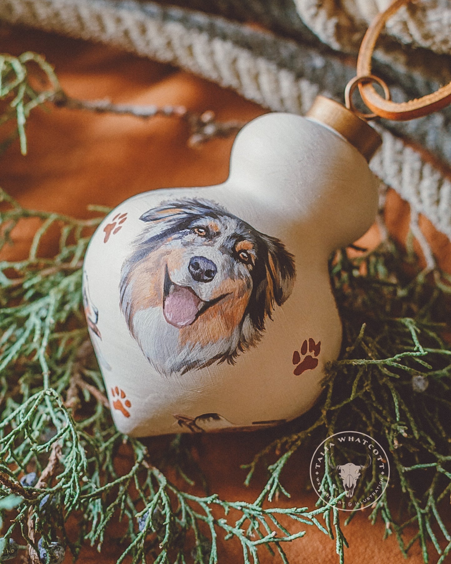 Australian Shepherds Ceramic Ornament