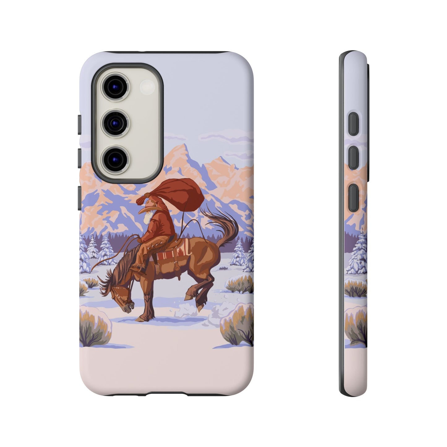 Wyoming Cowboy Santa Tough Phone Case