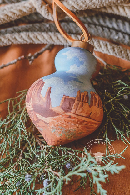 Red Rock Squash Ceramic Ornament