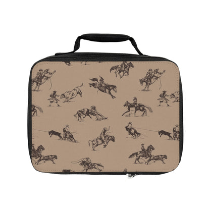 "Take Me To The Rodeo" Lunch Box in Tan