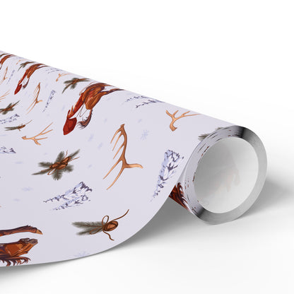 Cowboy Santa Wrapping Paper in Frosty Blue