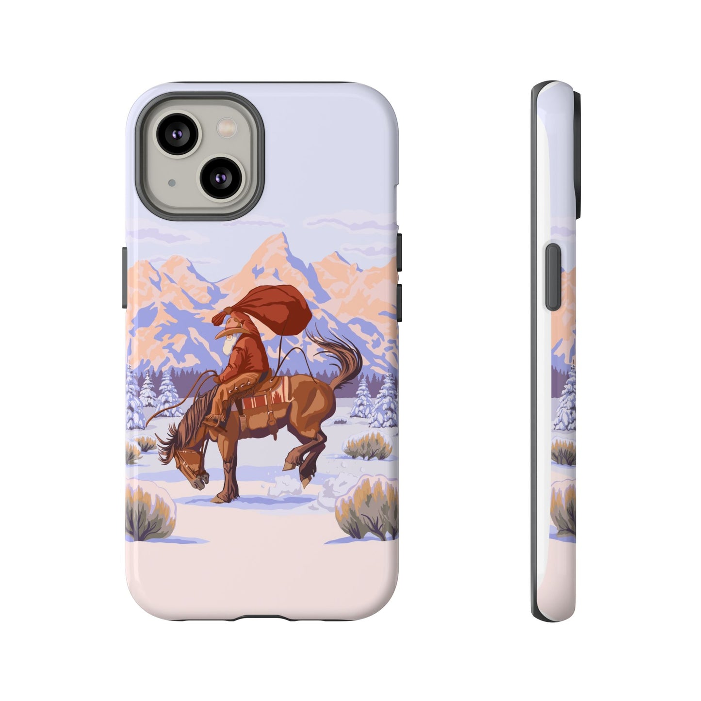 Wyoming Cowboy Santa Tough Phone Case