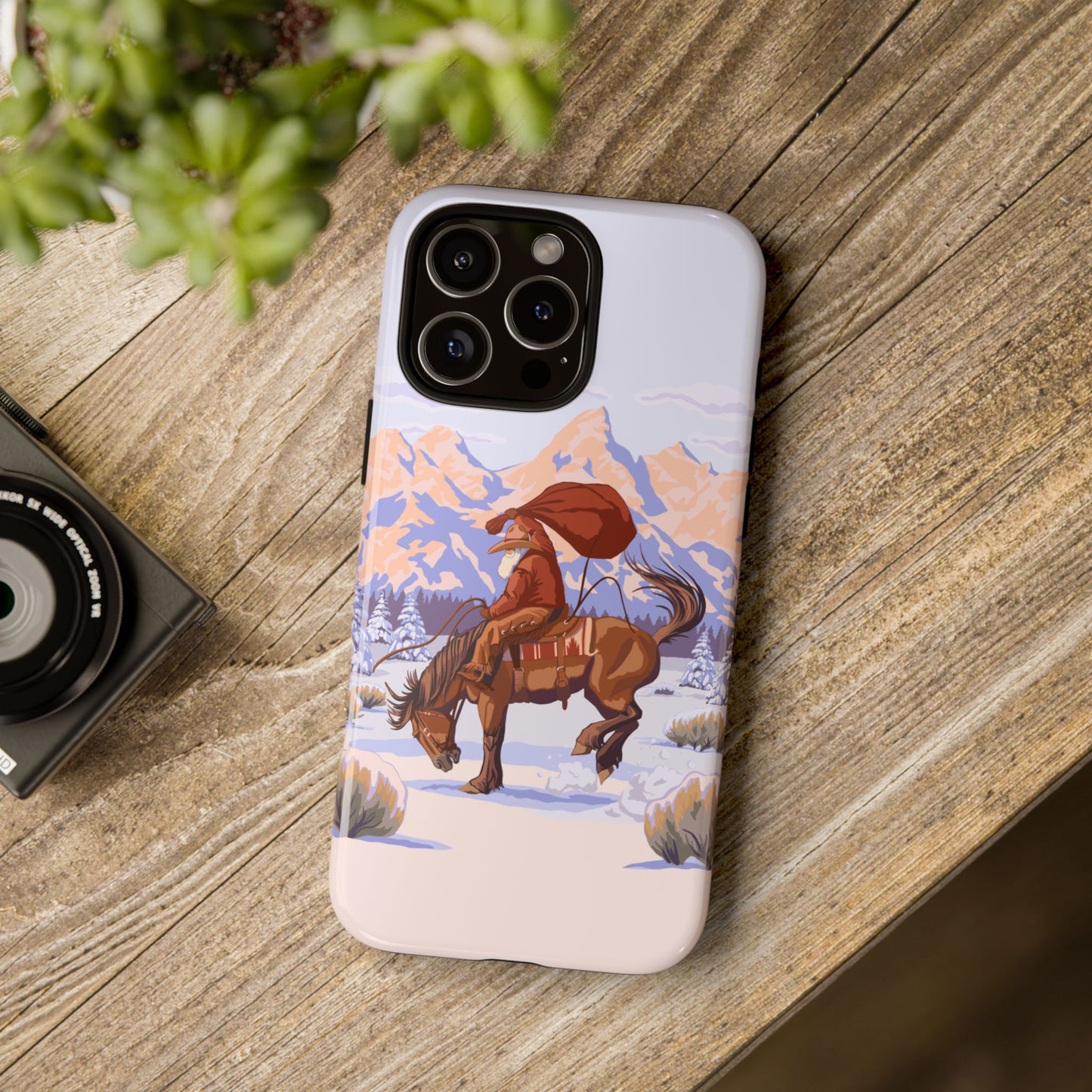 Wyoming Cowboy Santa Tough Phone Case
