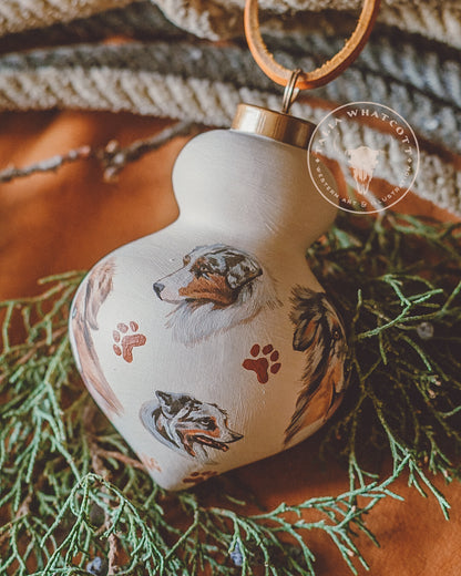 Australian Shepherds Ceramic Ornament