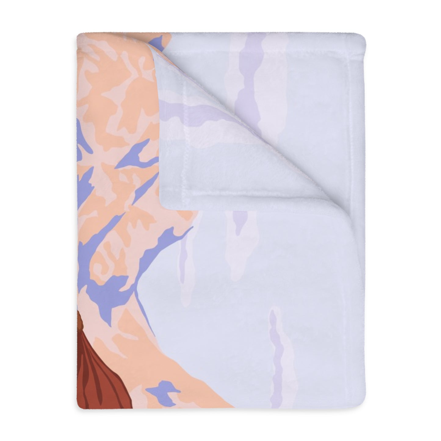 Wyoming Cowboy Santa Velveteen Microfiber Throw Blanket