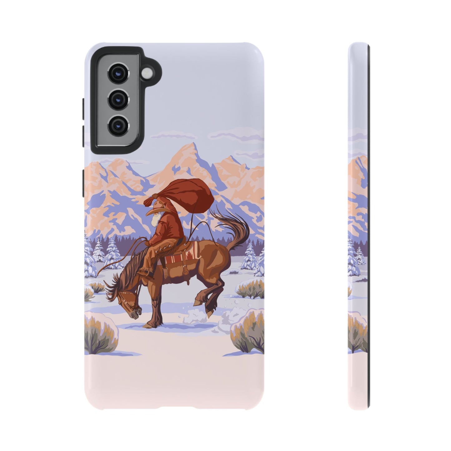 Wyoming Cowboy Santa Tough Phone Case