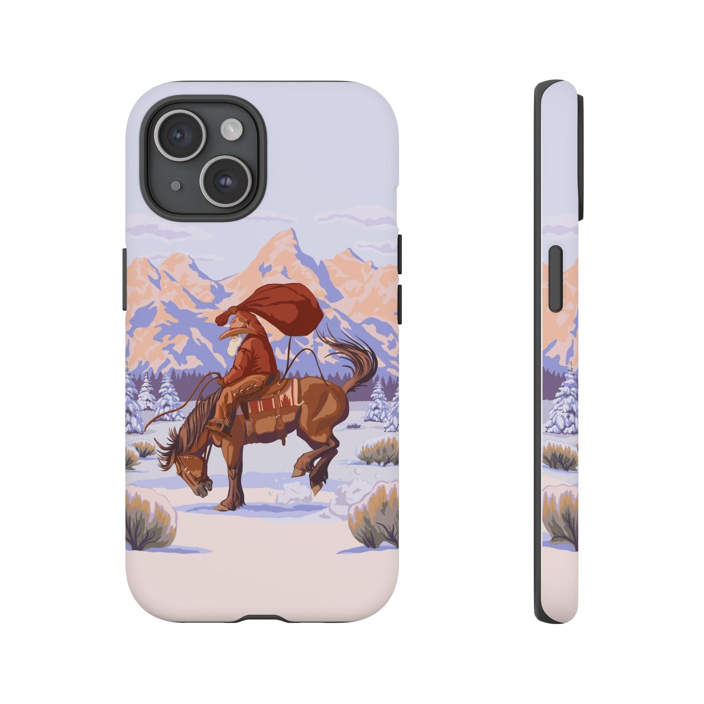 Wyoming Cowboy Santa Tough Phone Case