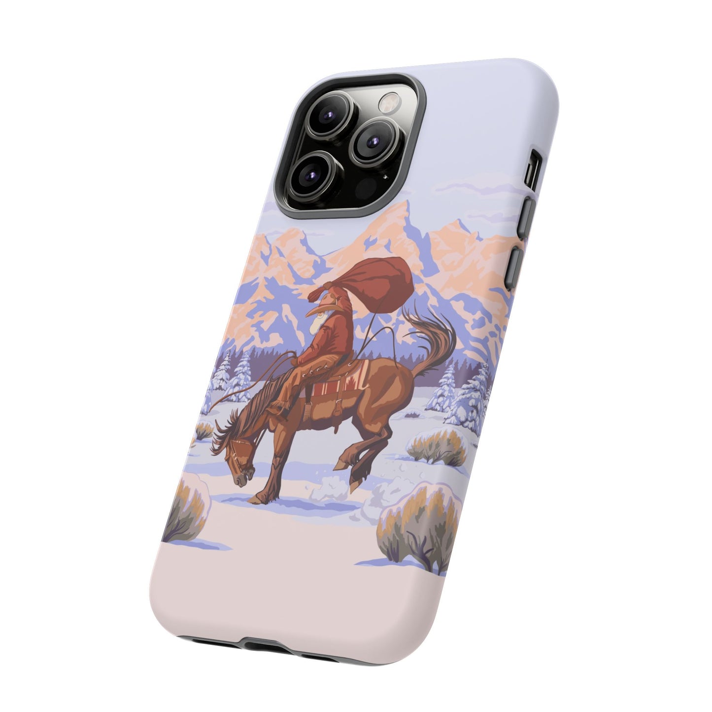 Wyoming Cowboy Santa Tough Phone Case