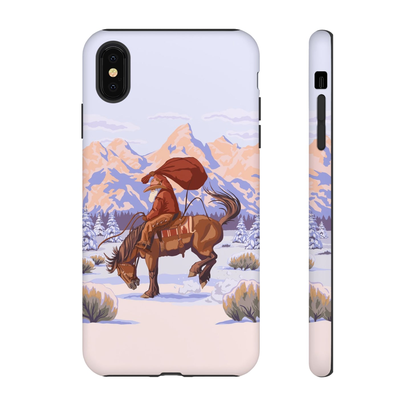 Wyoming Cowboy Santa Tough Phone Case