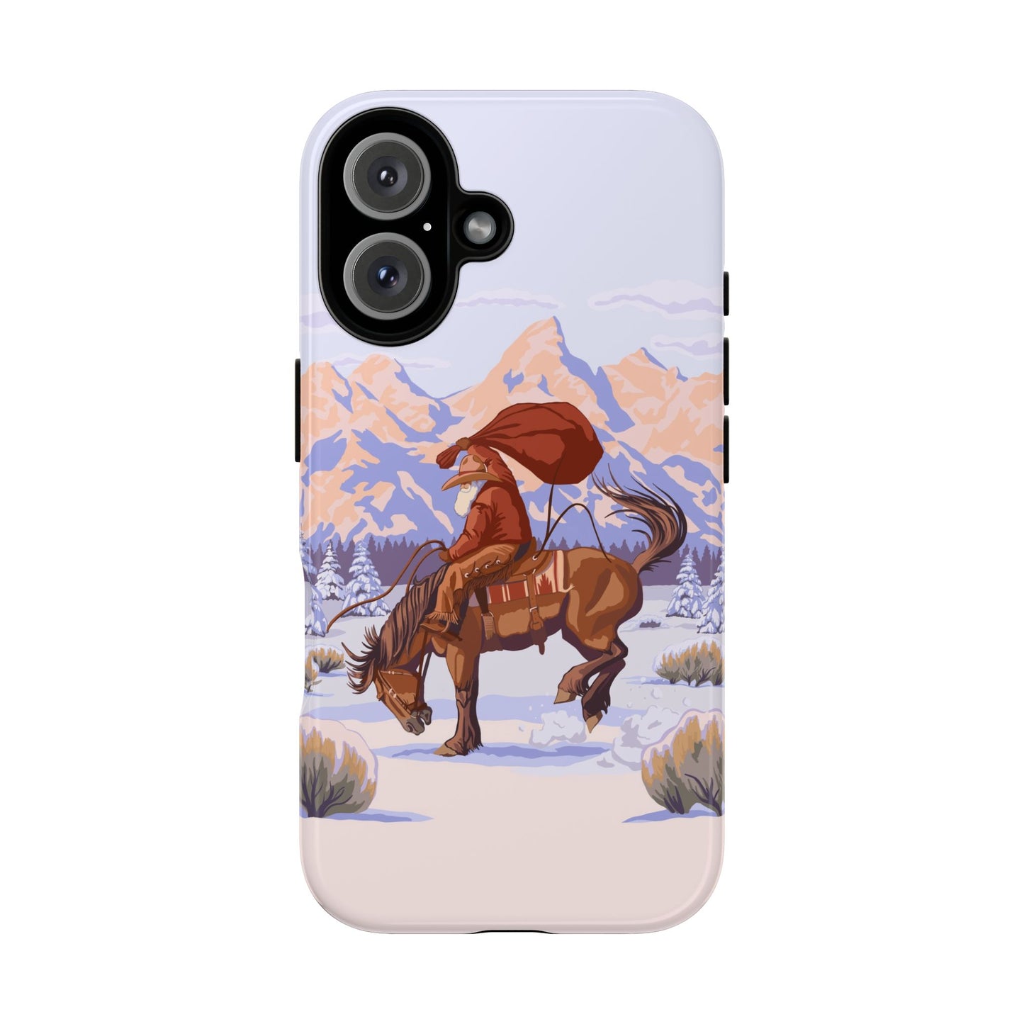 Wyoming Cowboy Santa Tough Phone Case