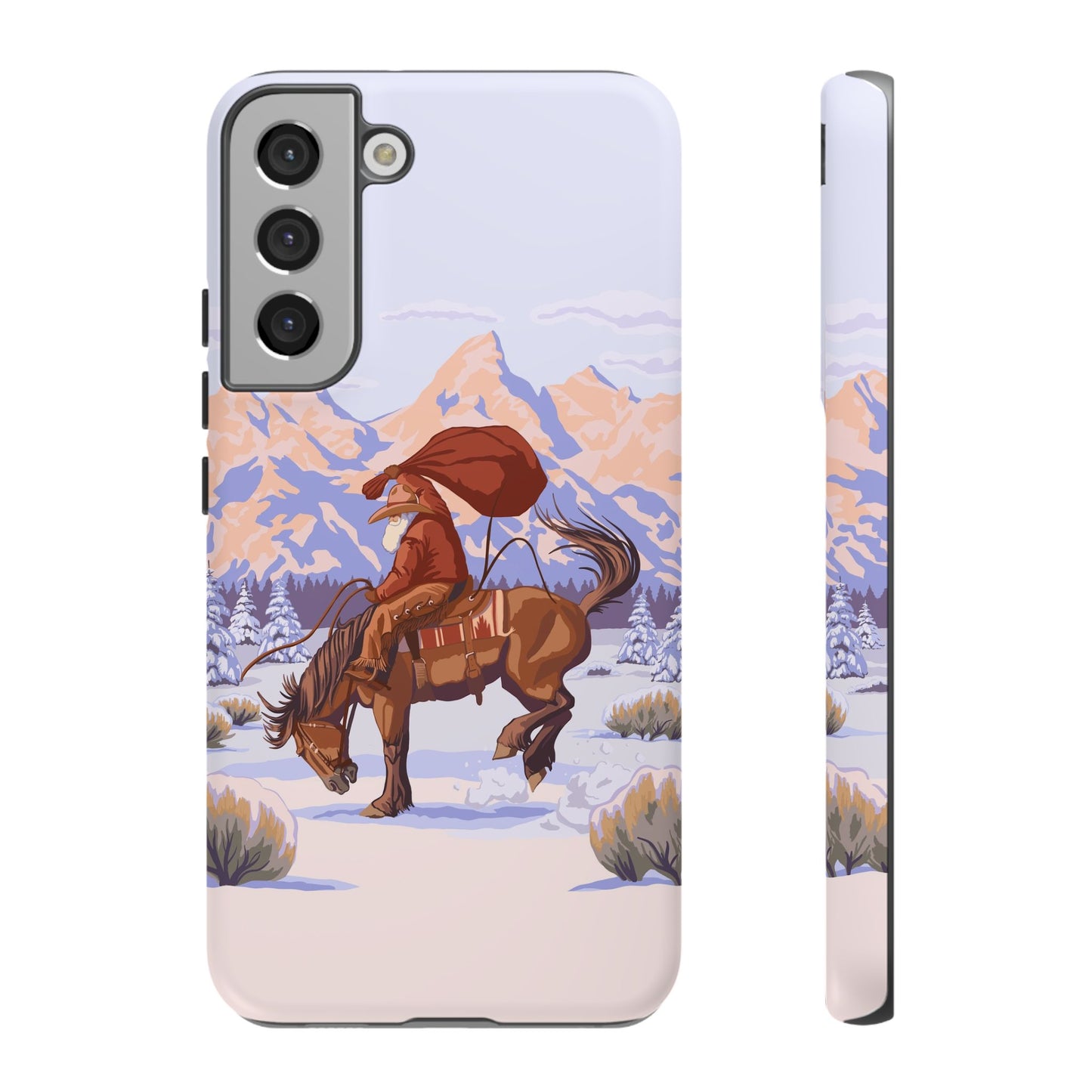 Wyoming Cowboy Santa Tough Phone Case