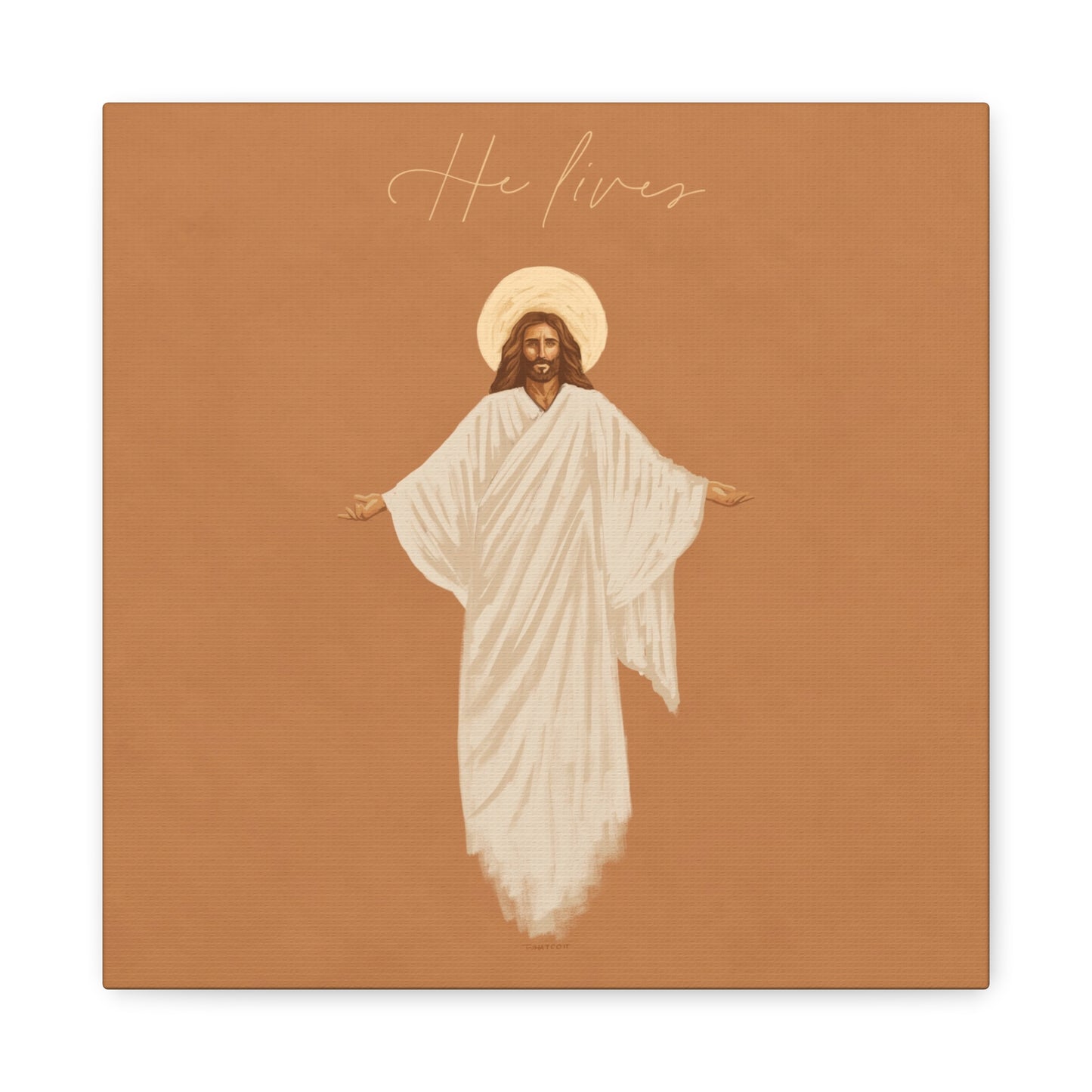 "He Lives" Matte Stretched Canvas Print