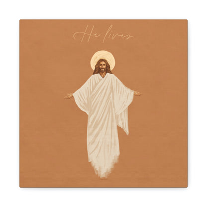 "He Lives" Matte Stretched Canvas Print