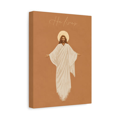 "He Lives" Matte Stretched Canvas Print