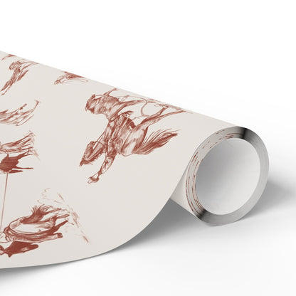 Let's Rodeo Red & Cream Wrapping Paper