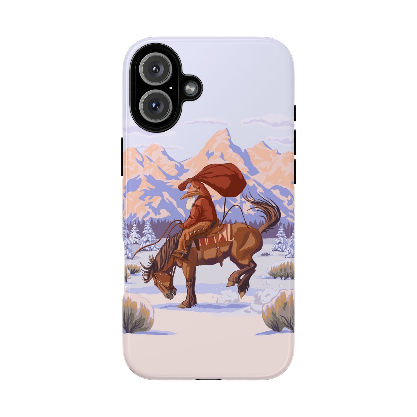 Wyoming Cowboy Santa Tough Phone Case