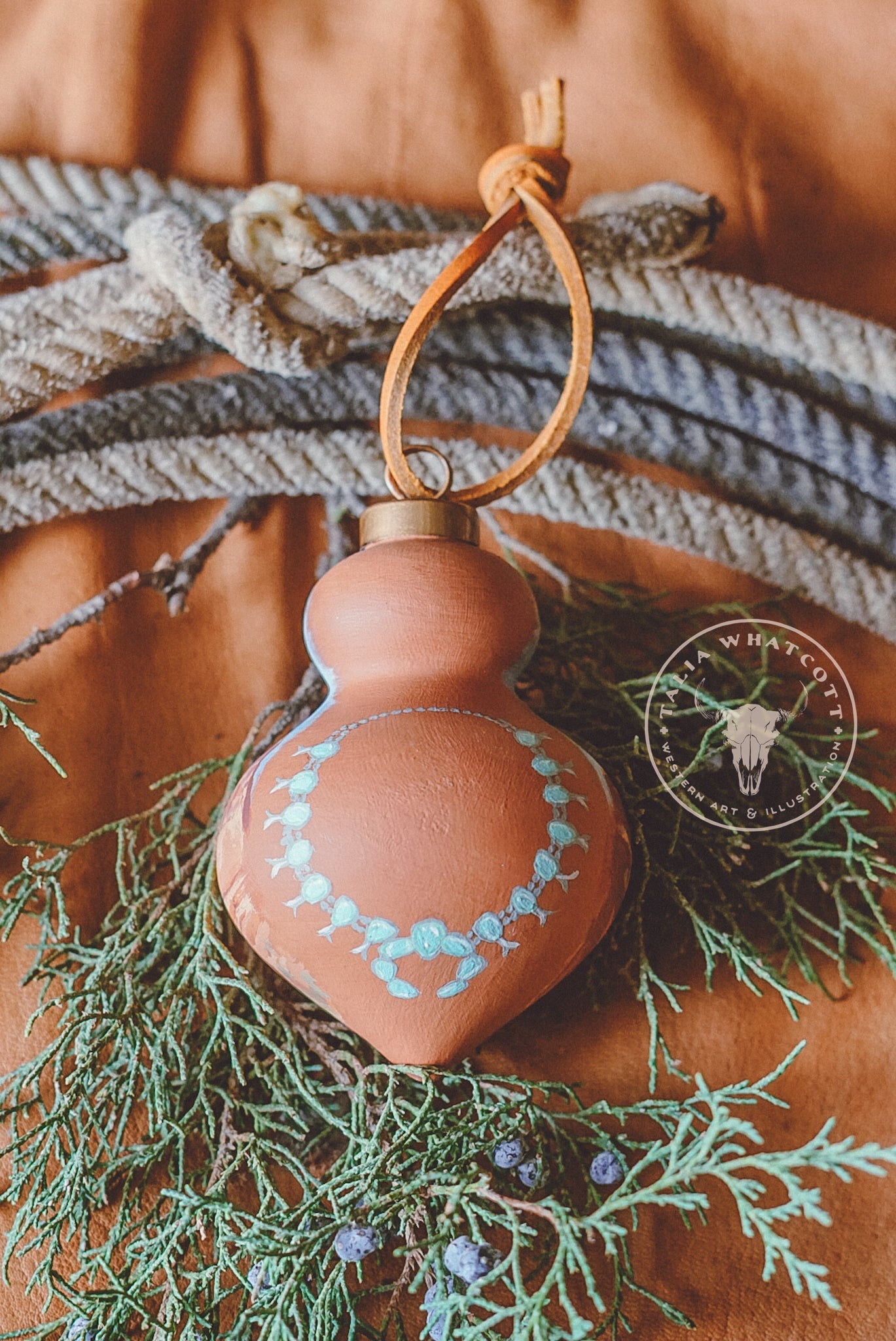 Red Rock Squash Ceramic Ornament