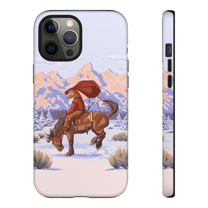 Wyoming Cowboy Santa Tough Phone Case