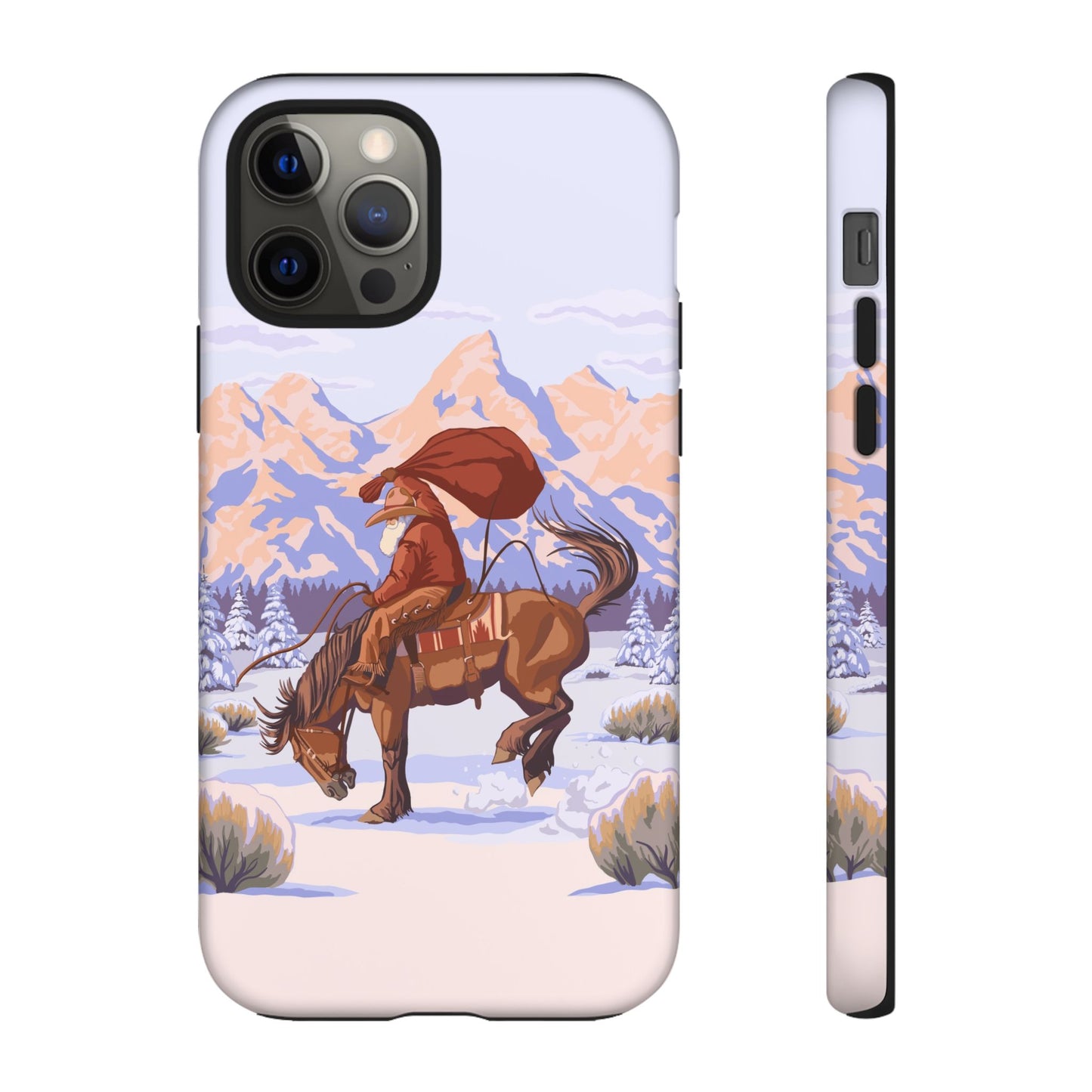 Wyoming Cowboy Santa Tough Phone Case