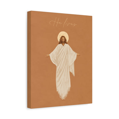 "He Lives" Matte Stretched Canvas Print