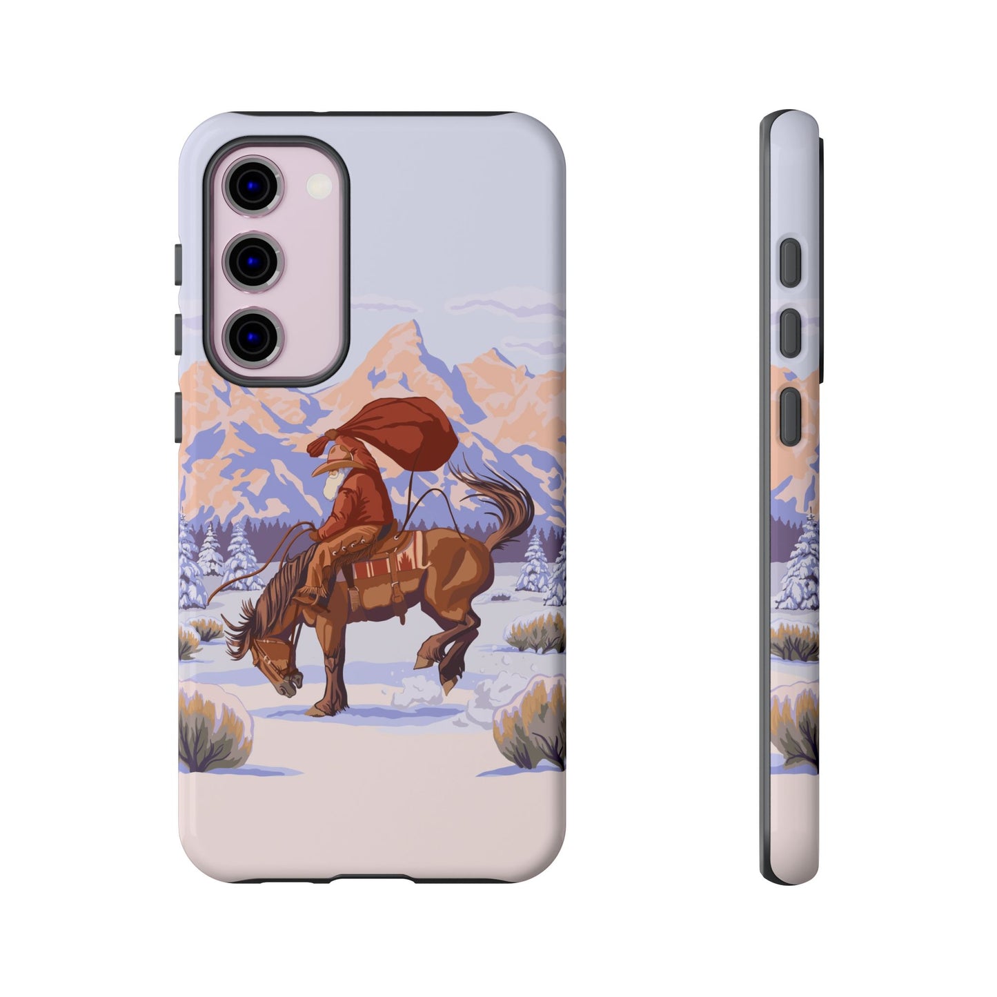 Wyoming Cowboy Santa Tough Phone Case