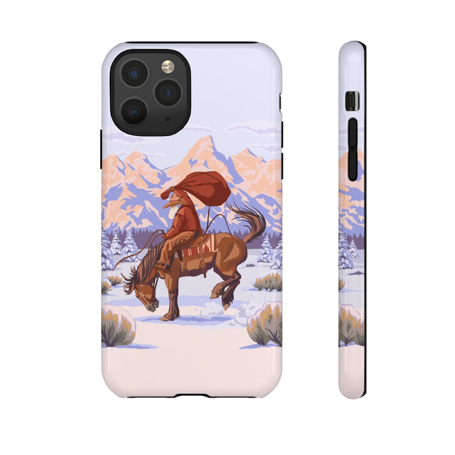 Wyoming Cowboy Santa Tough Phone Case