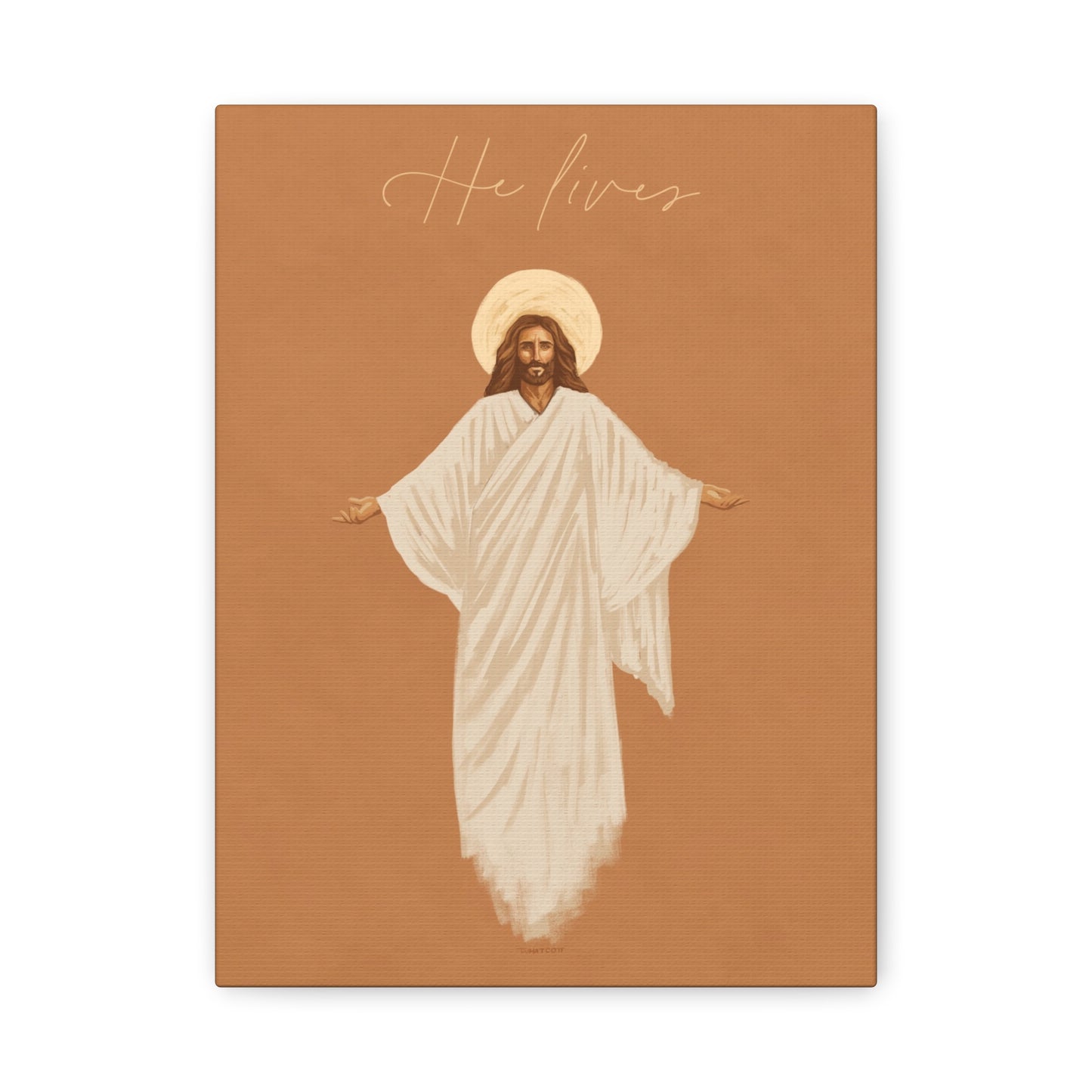 "He Lives" Matte Stretched Canvas Print
