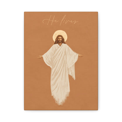 "He Lives" Matte Stretched Canvas Print