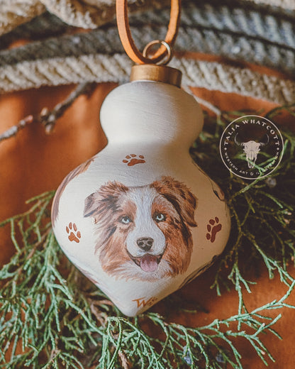 Australian Shepherds Ceramic Ornament