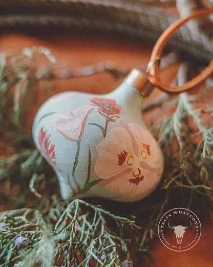 Sego Lilies + Desert Paintbrush #2 Ceramic Ornament