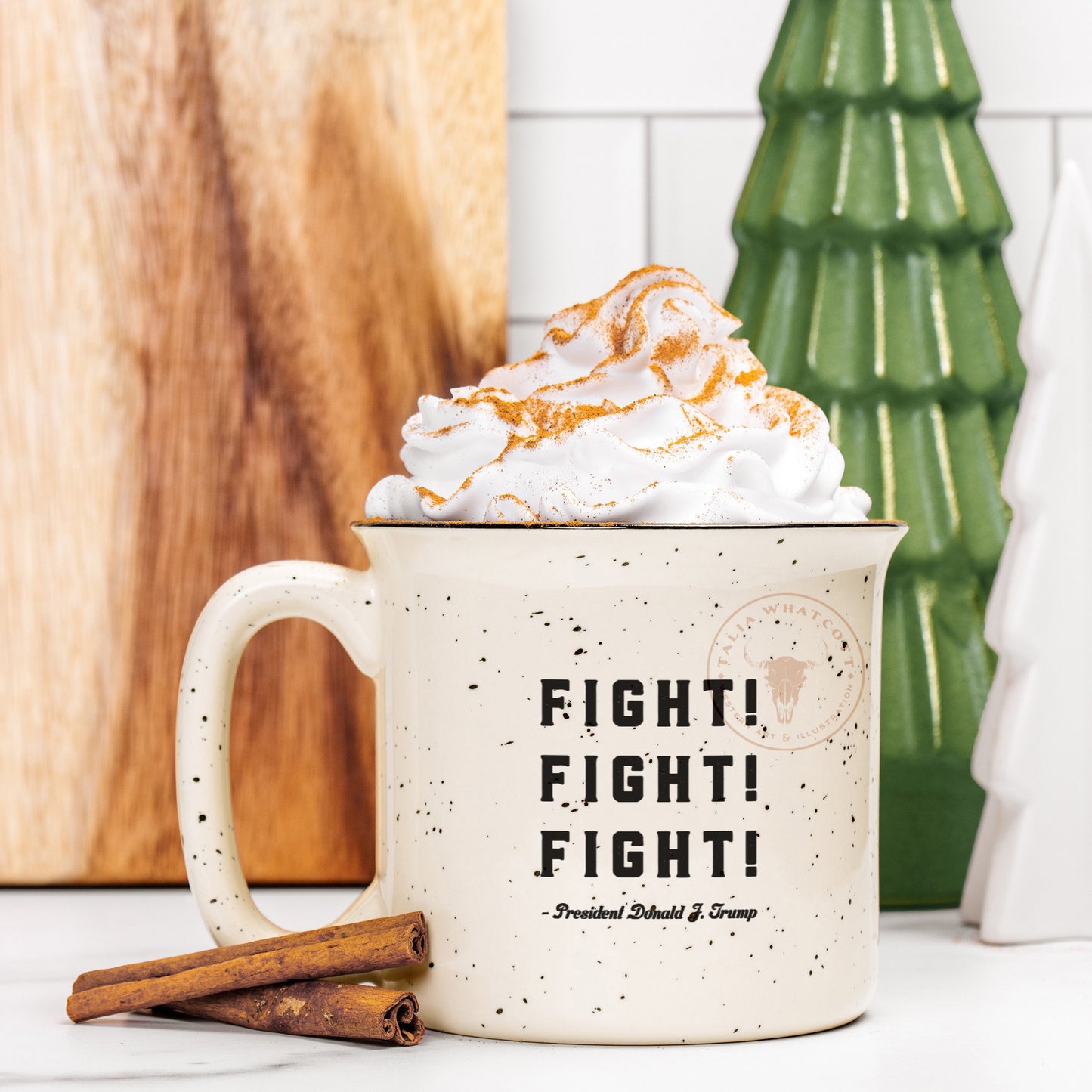 Trump Freedom Fighter Ceramic Camp Mug
