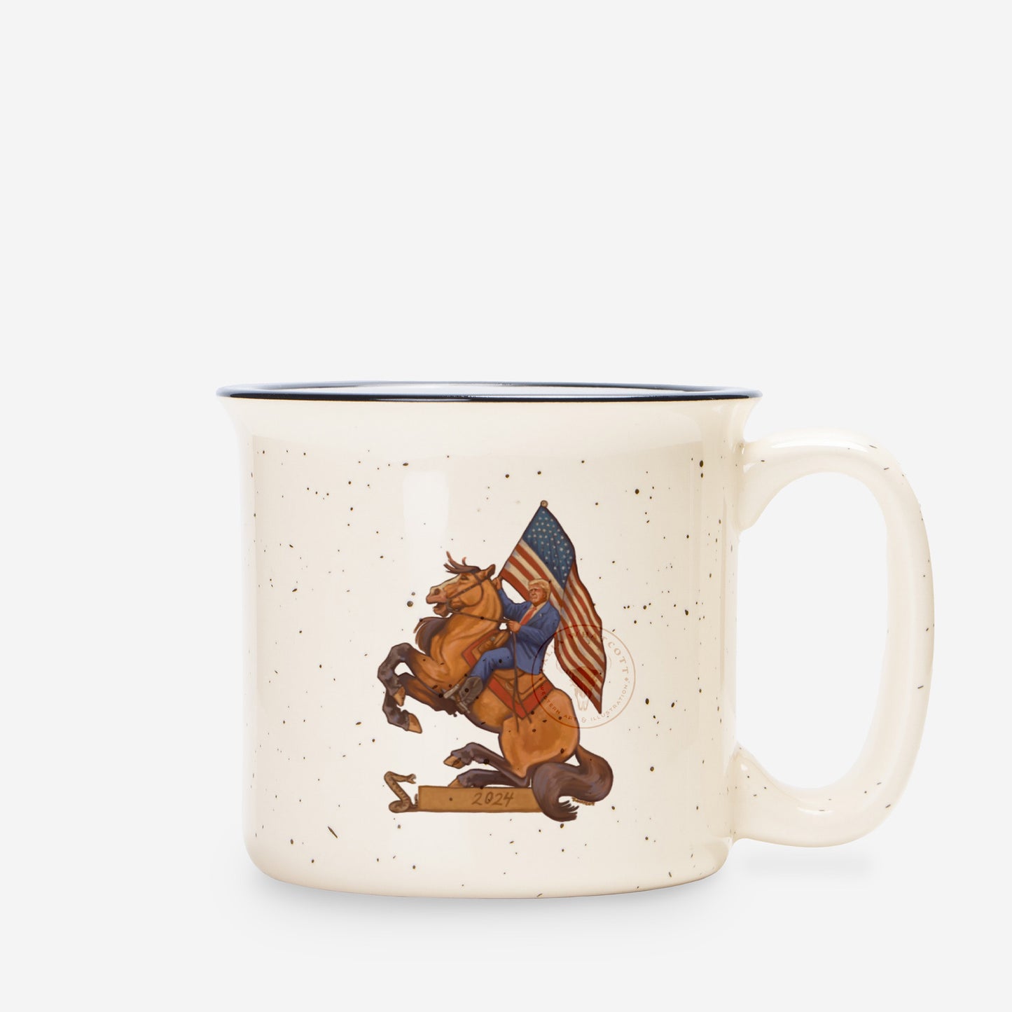 Trump Freedom Fighter Ceramic Camp Mug