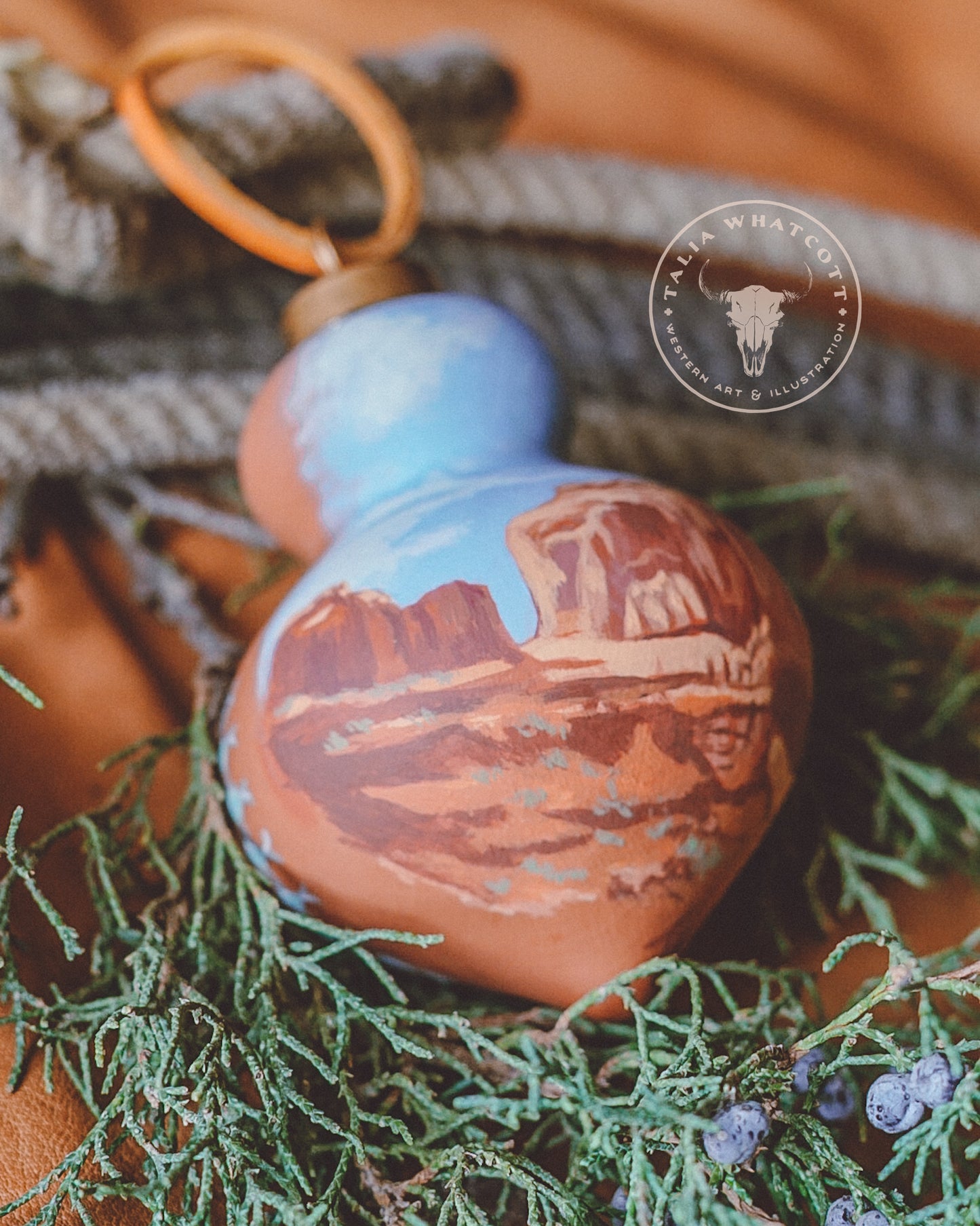 Red Rock Squash Ceramic Ornament