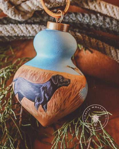 Black Lab Ceramic Ornament