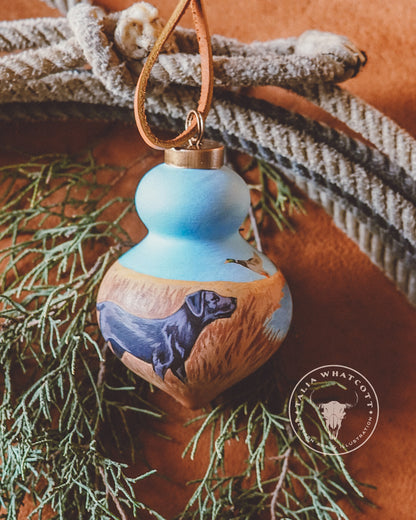 Black Lab Ceramic Ornament