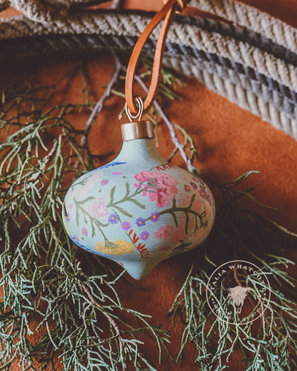 Mountain Wildflowers Ceramic Ornament