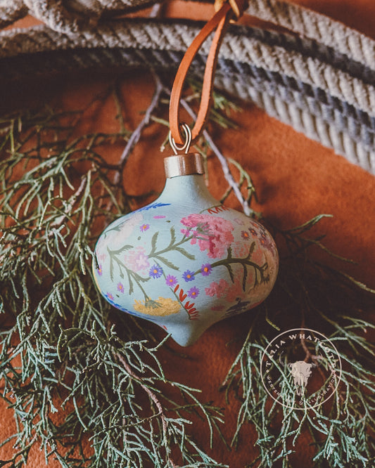 Mountain Wildflowers Ceramic Ornament