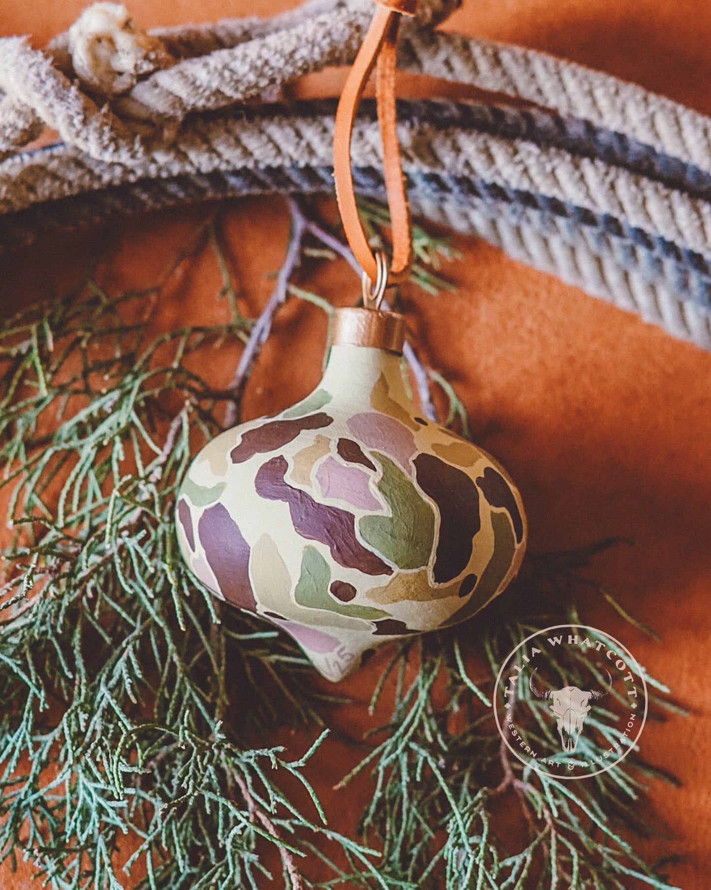 Frogskin Forest Camo Ceramic Ornament