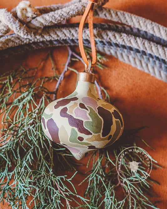 Frogskin Forest Camo Ceramic Ornament