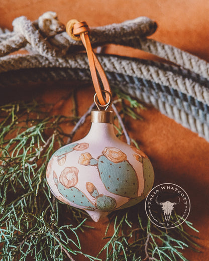 Prickly Pear Ceramic Ornament