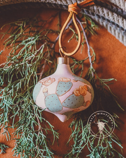 Prickly Pear Ceramic Ornament