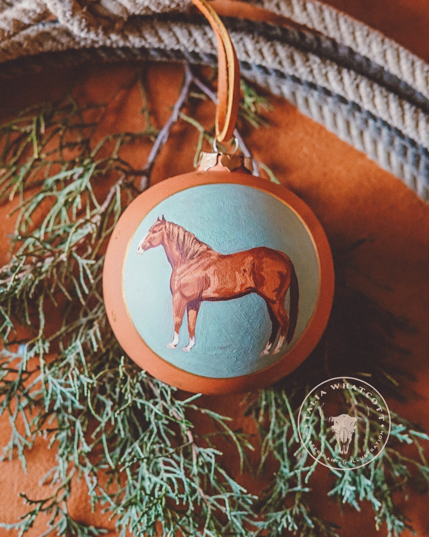 Sorrel Horse Ceramic Ornament