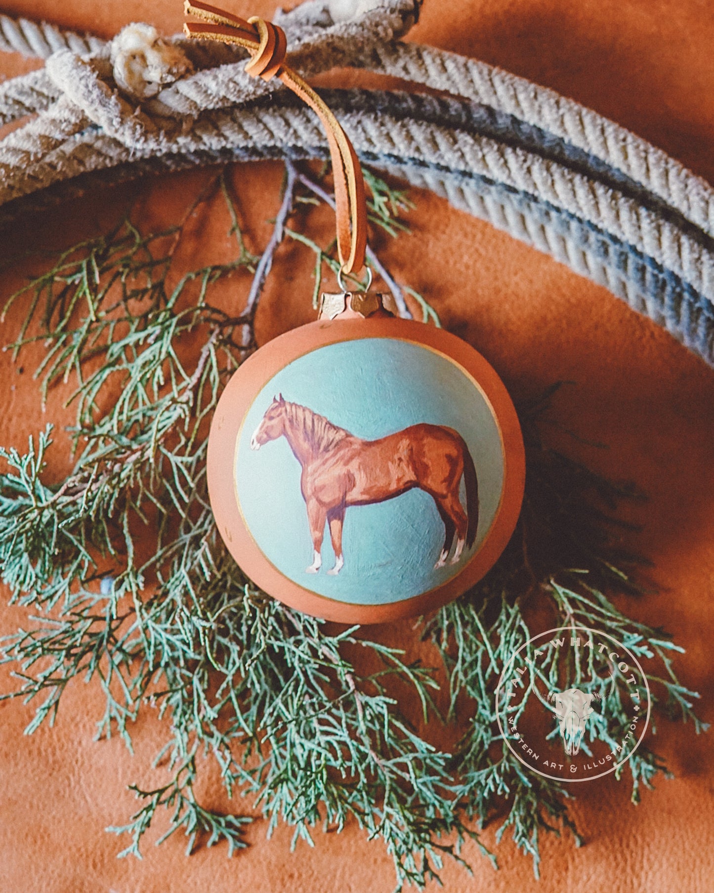 Sorrel Horse Ceramic Ornament
