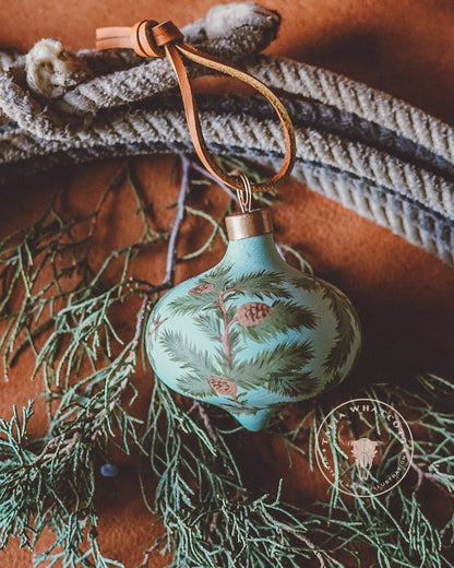 Pine Boughs Ceramic Ornament