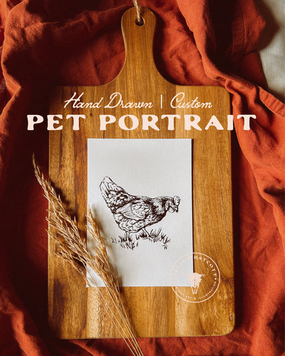 Custom Original Pet Portrait {ink drawing}