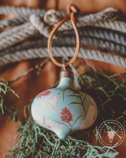 Sego Lilies + Desert Paintbrush #1 Ceramic Ornament