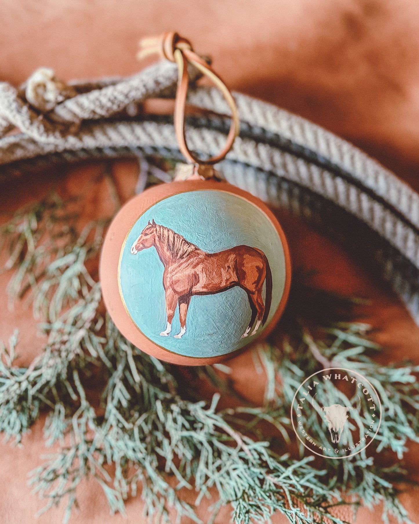 Sorrel Horse Ceramic Ornament