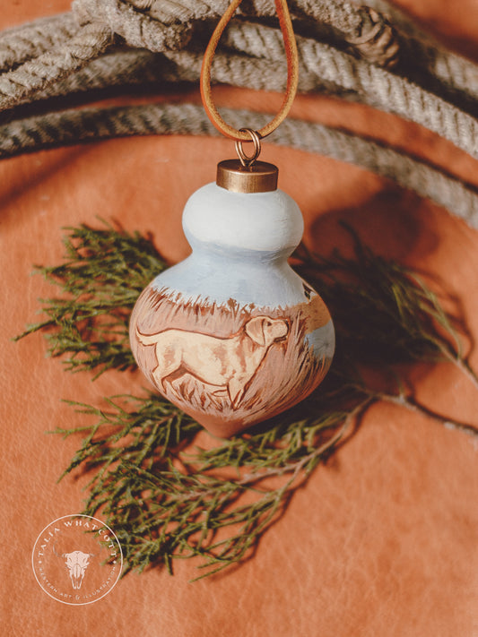 Yellow Lab Ceramic Ornament